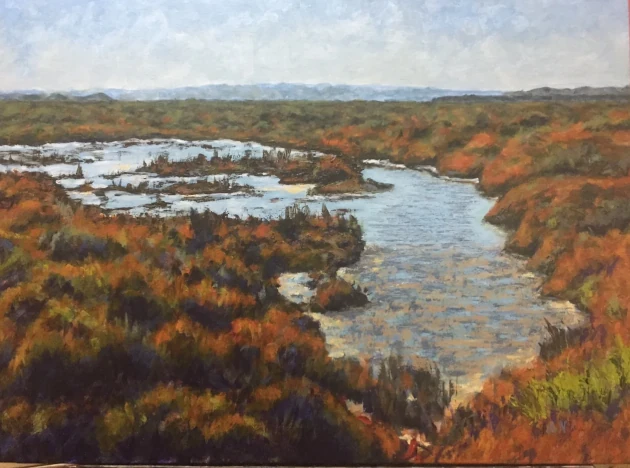 Antonio Noguera - Marismas II. Tecnica mixta sobre lienzo