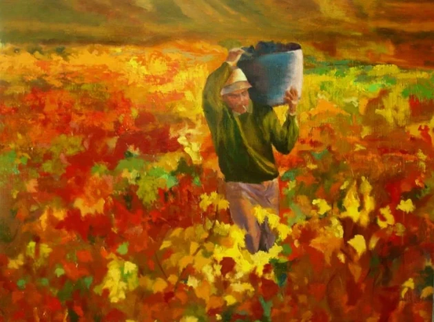 Sonia Fernandez - Vendimia. Óleo sobre lienzo